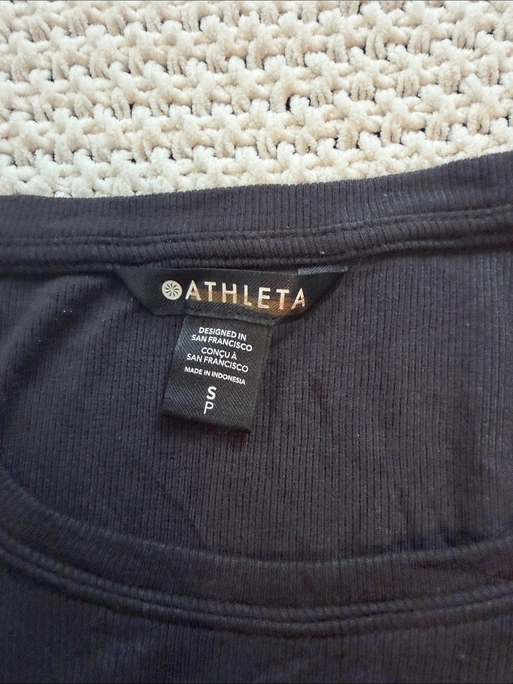 Athleta Black Ribbed Well Rested Sleep Tank - Picture 6 of 6